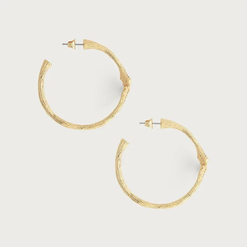 Ginkgo Hoop Earrings - Anabel Aram