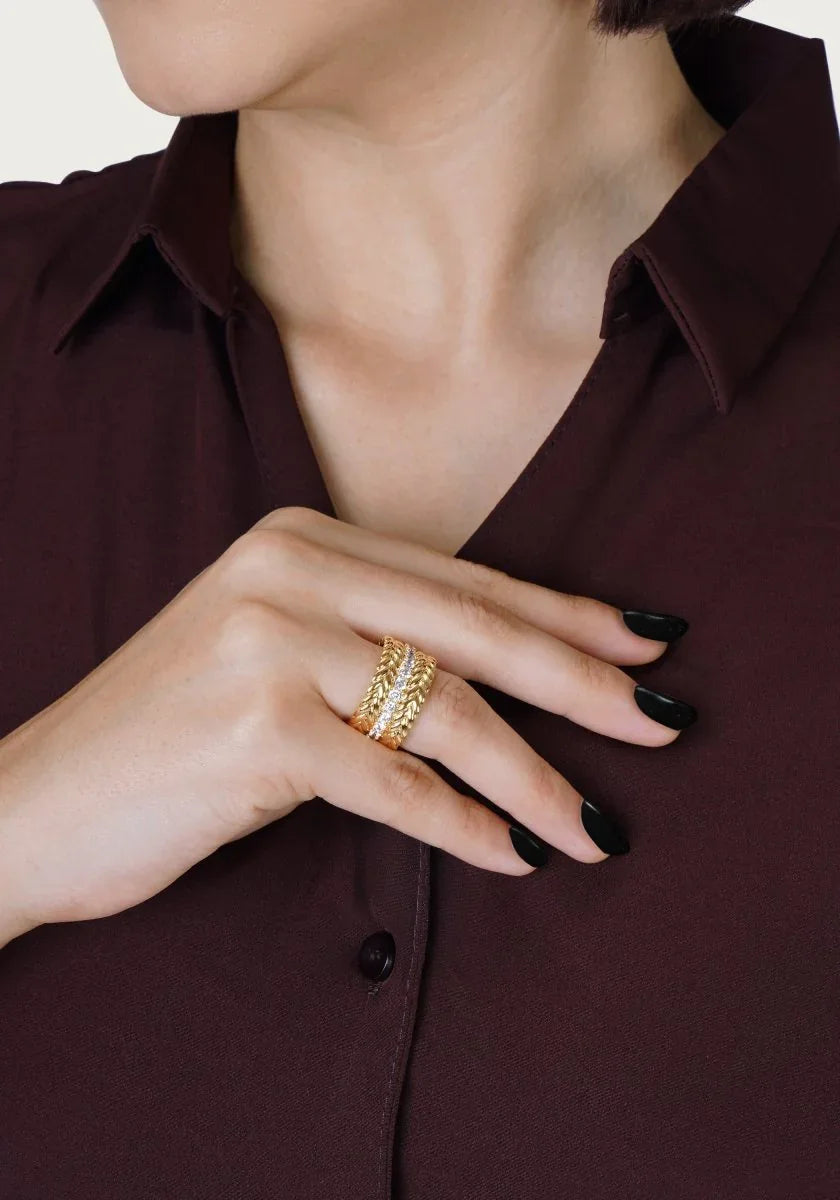 Cheval Chain Stack Ring, Gold - Anabel Aram