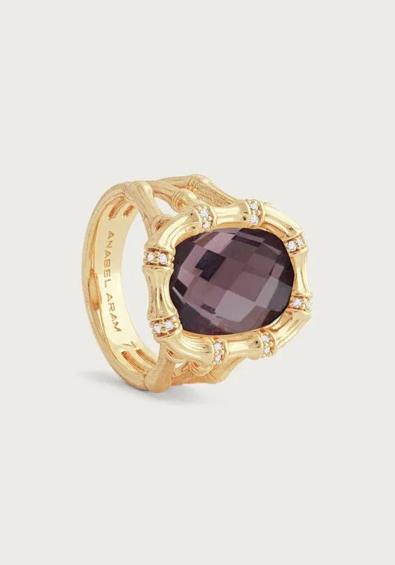 Bamboo With Stone Ring - Gemstones - Anabel Aram