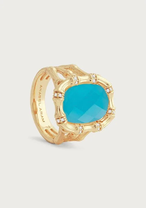 Bamboo With Stone Ring - Gemstones - Anabel Aram