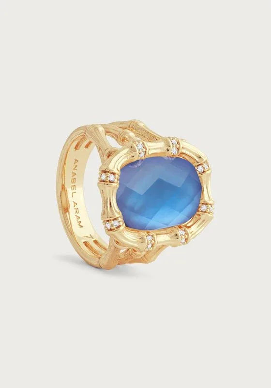 Bamboo With Stone Ring - Gemstones - Anabel Aram