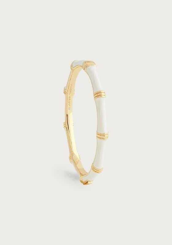 Bamboo Enameled Hinged Bangle - Anabel Aram