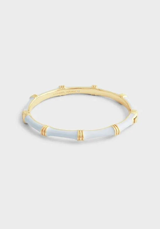Bamboo Enameled Hinged Bangle - Anabel Aram