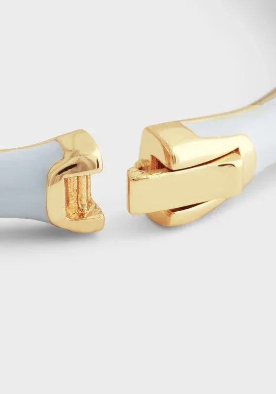 Bamboo Enameled Hinged Bangle - Anabel Aram