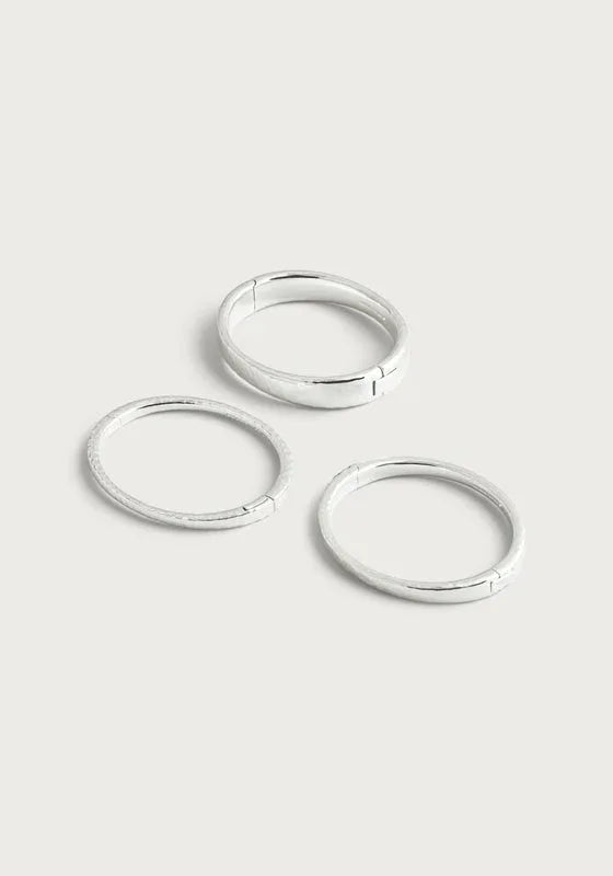 Farrier Medium Hinged Bangle, Silver - Anabel Aram