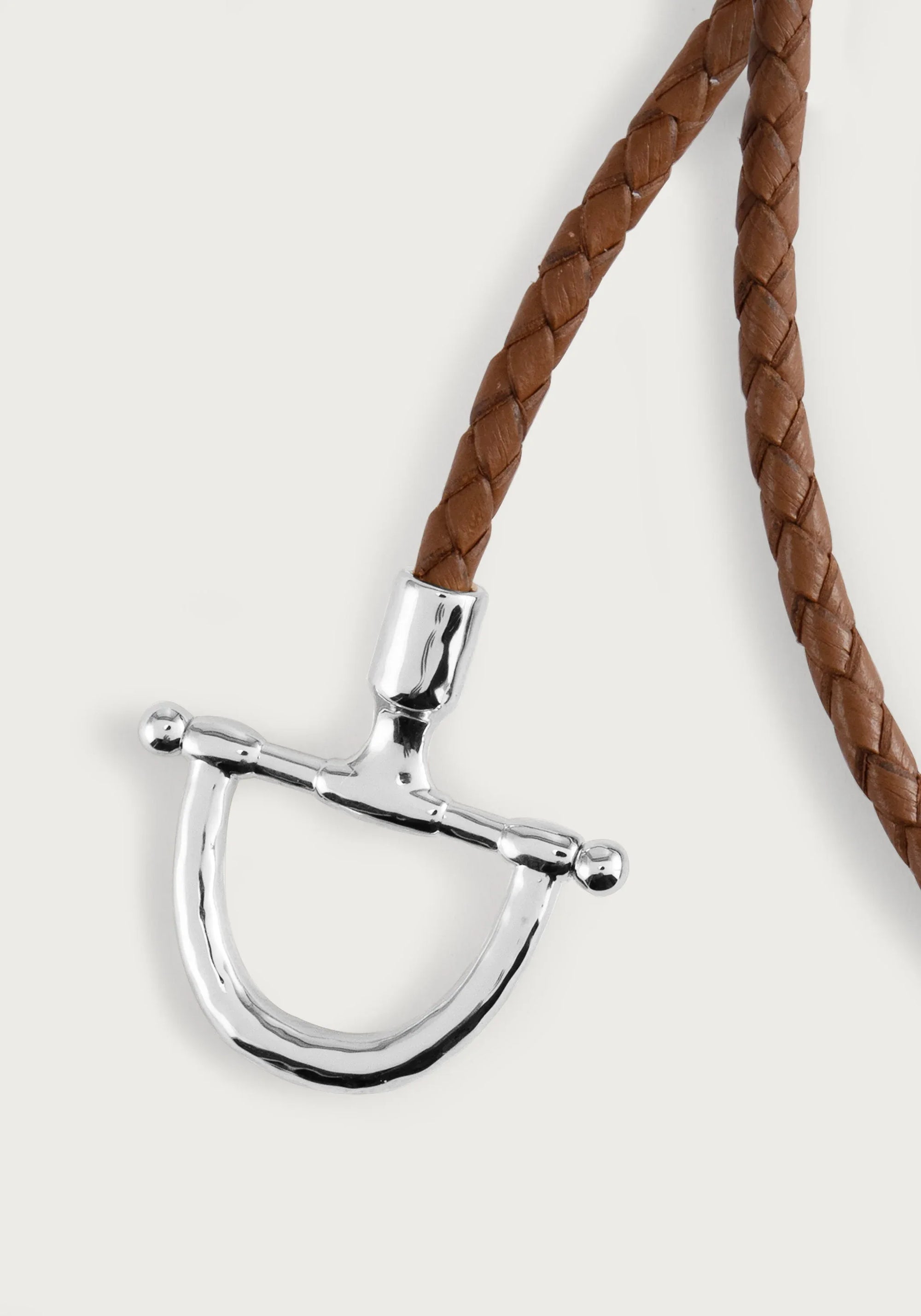 Cheval Leather Wrap Bracelet, Silver
