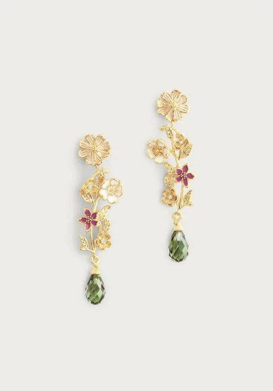 Wildflowers Stone Drop Earrings - Anabel Aram