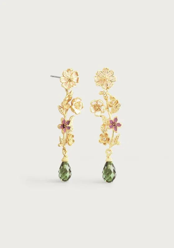 Wildflowers Stone Drop Earrings - Anabel Aram