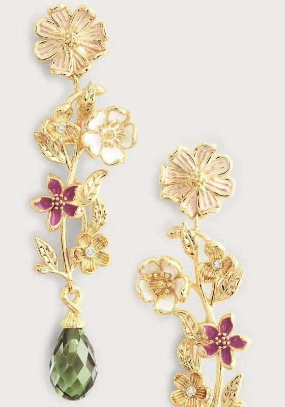 Wildflowers Stone Drop Earrings - Anabel Aram
