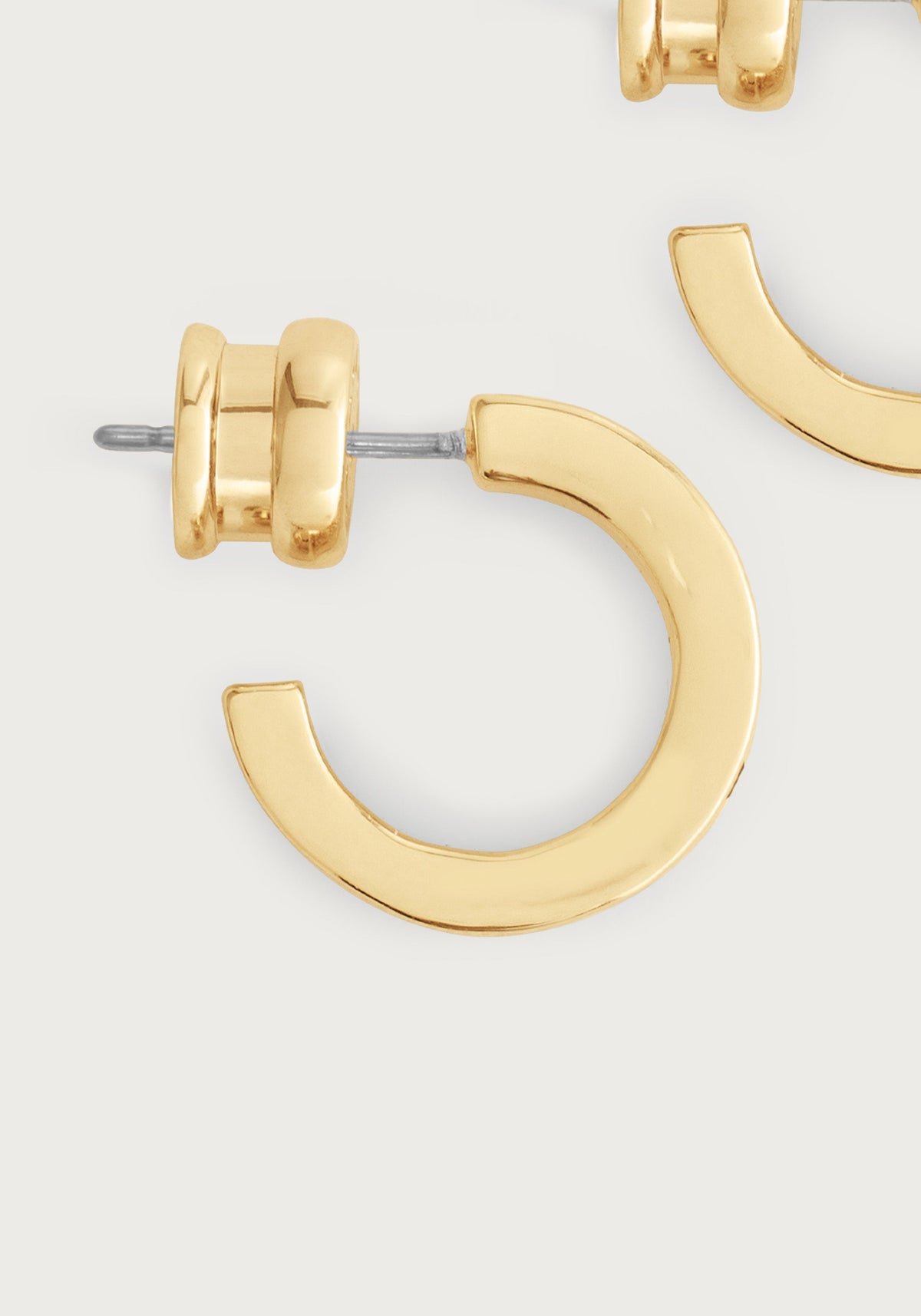 Celeste Huggie Hoops, Blue