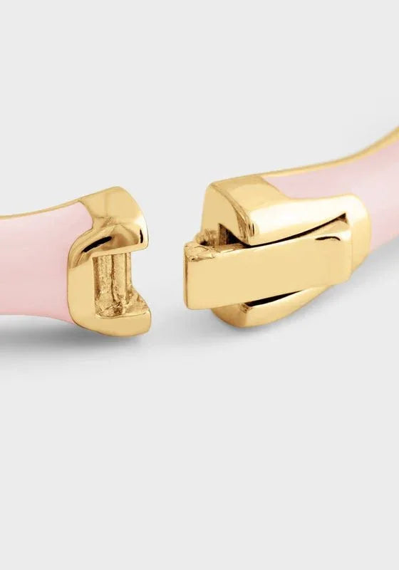 Bamboo Enameled Hinged Bangle - Anabel Aram