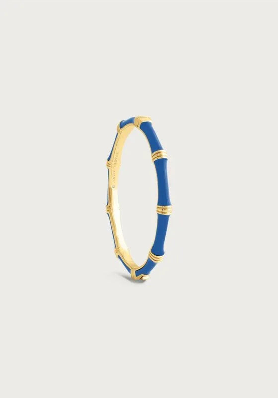 Bamboo Enameled Hinged Bangle - Anabel Aram