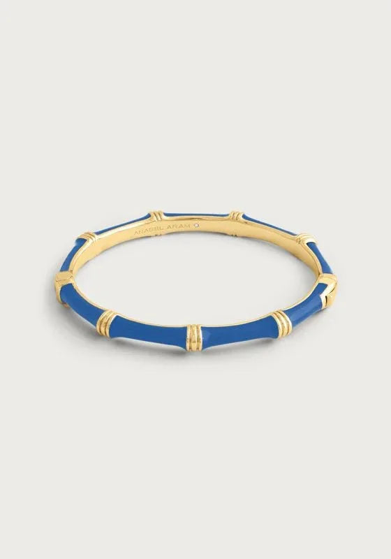 Bamboo Enameled Hinged Bangle - Anabel Aram