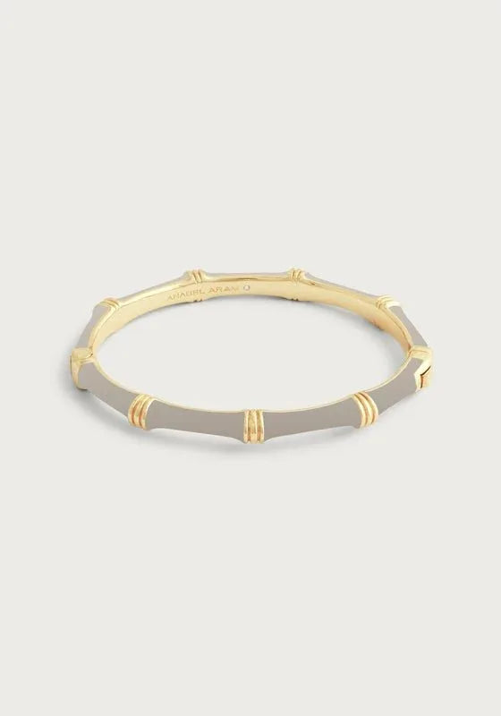 Bamboo Enameled Hinged Bangle - Anabel Aram