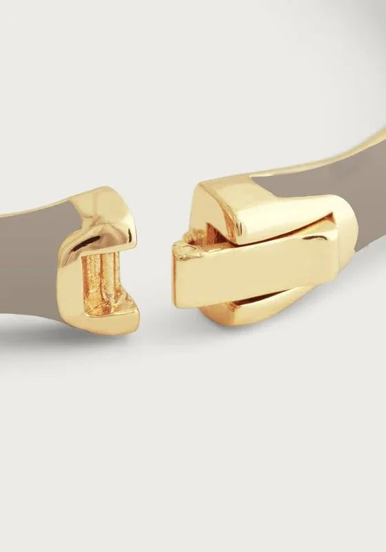 Bamboo Enameled Hinged Bangle - Anabel Aram
