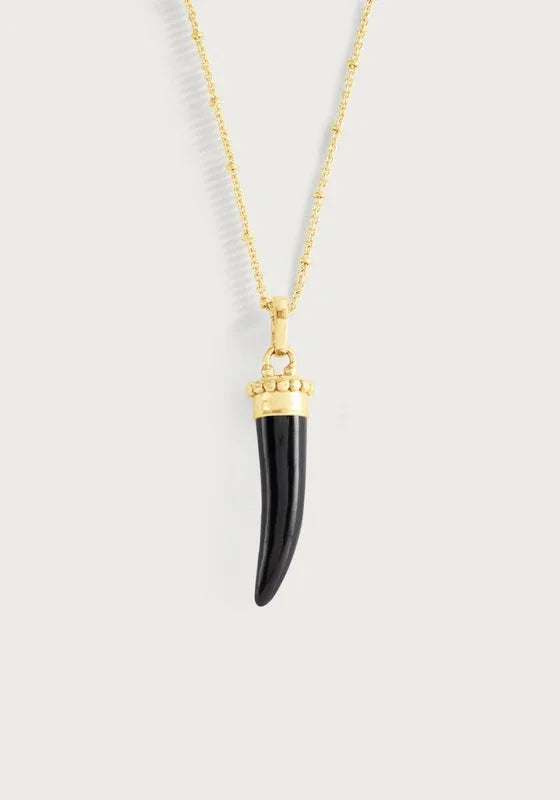 Forza Stone Horn Charm, Black Onyx