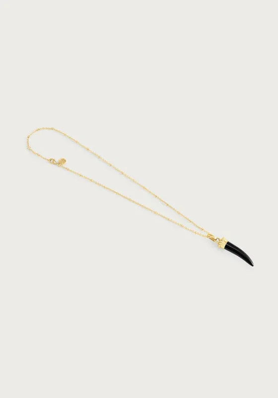 Forza Stone Horn Charm, Black Onyx