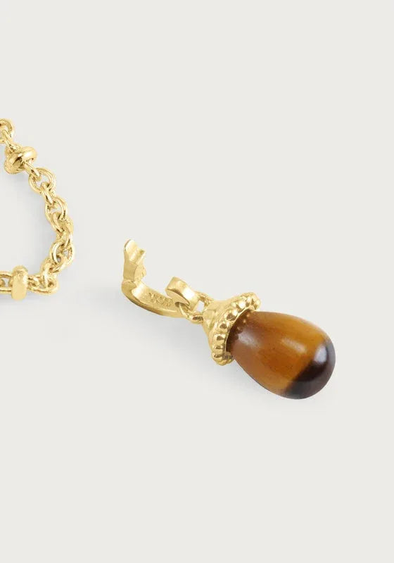 Forza Stone Drop Charm, Tigers Eye