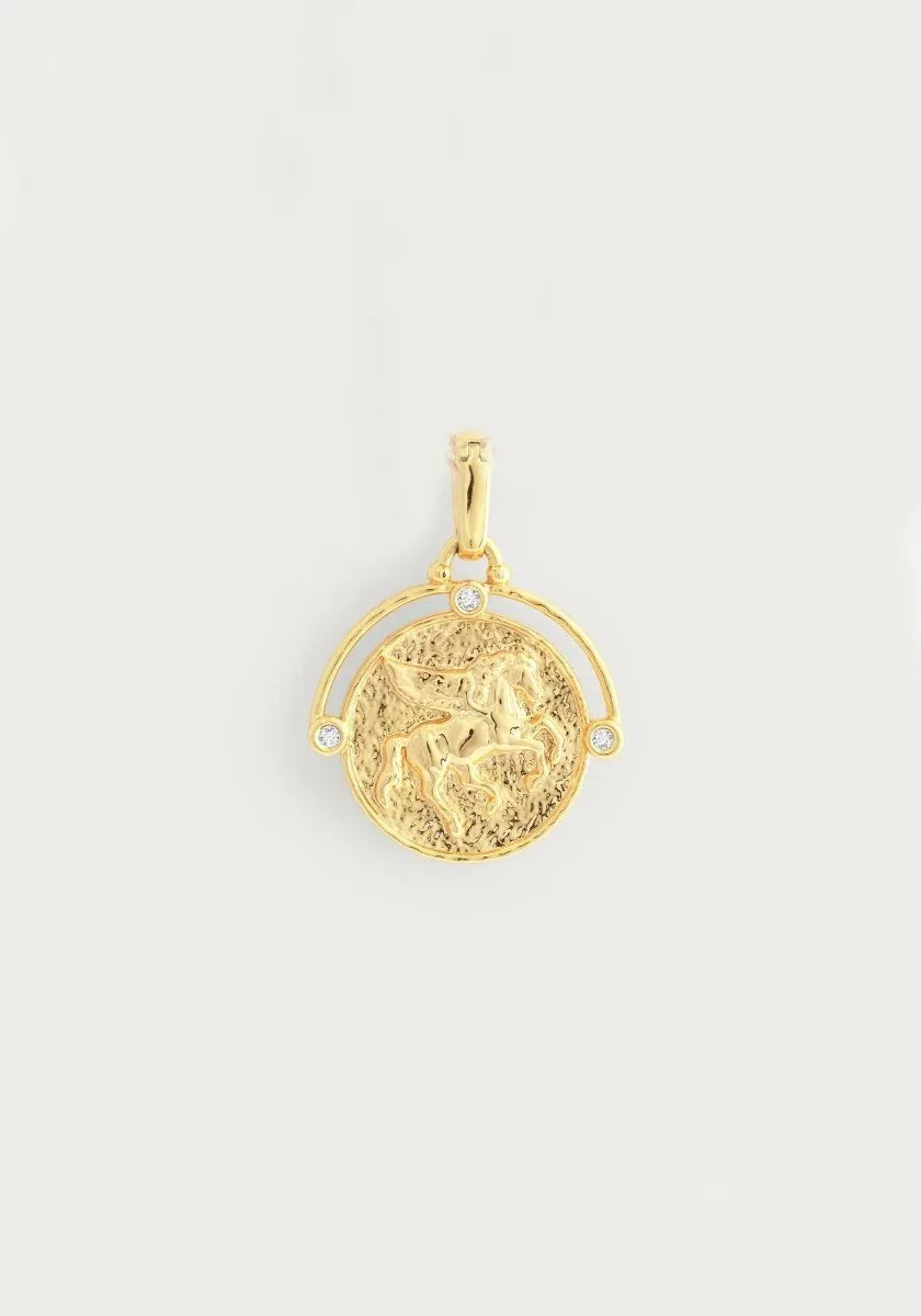 Pegasus Gold Coin Charm - Anabel Aram