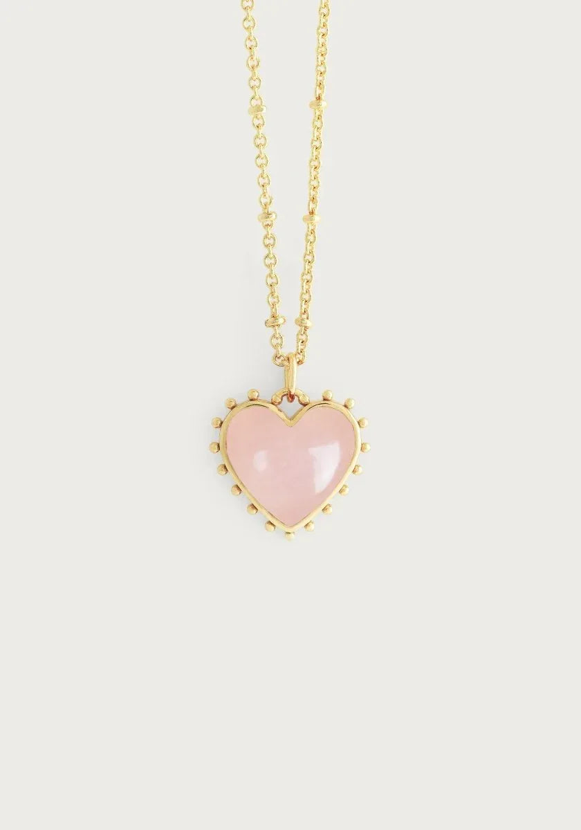 Heart With Stone Pendant Necklace - Anabel Aram
