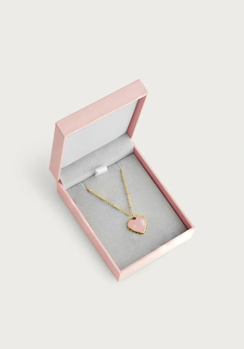 Heart With Stone Pendant Necklace - Anabel Aram