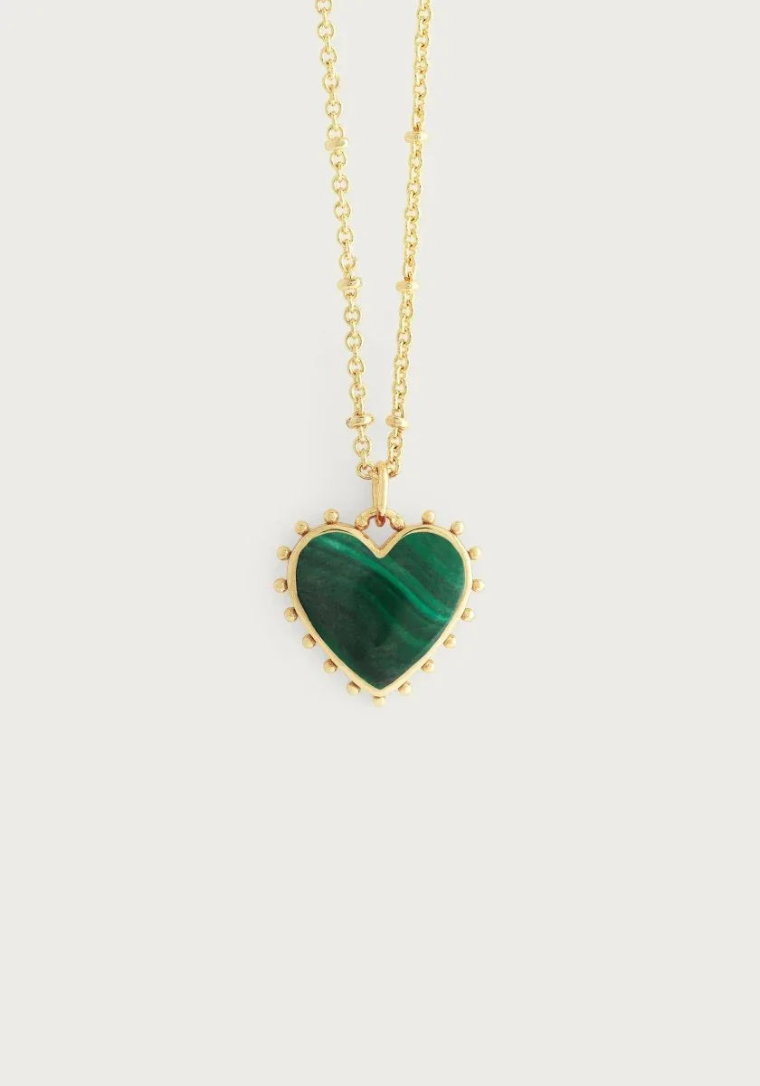 Heart With Stone Pendant Necklace - Anabel Aram