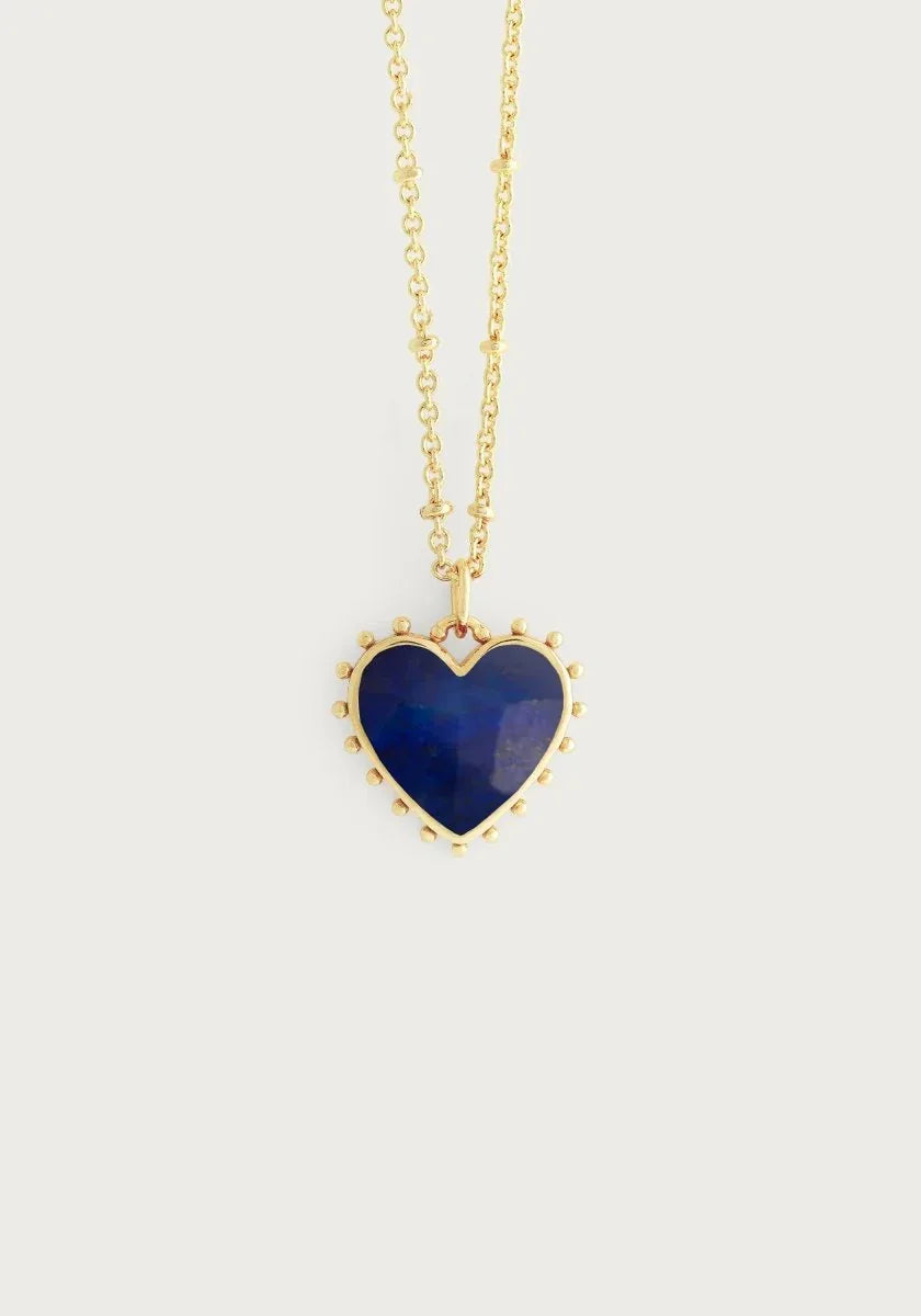 Heart With Stone Pendant Necklace - Anabel Aram
