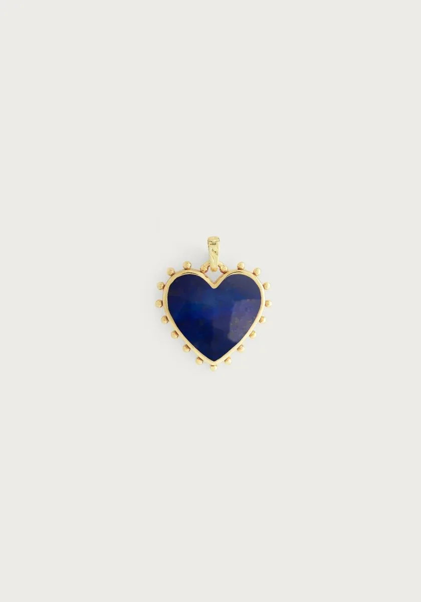 Heart with Stone Charm - Lapis - Anabel Aram
