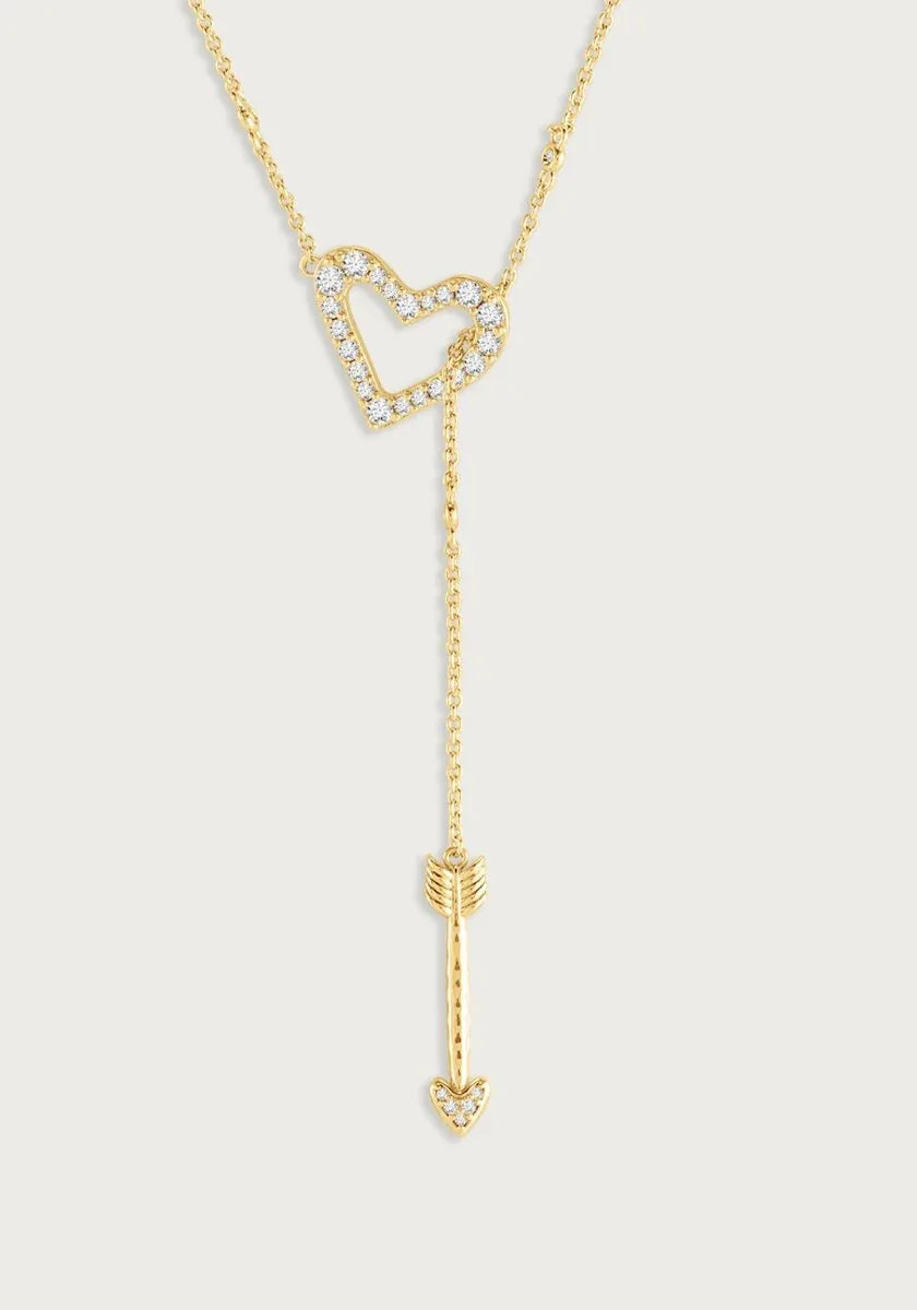 Heart Lariat Necklace - Anabel Aram