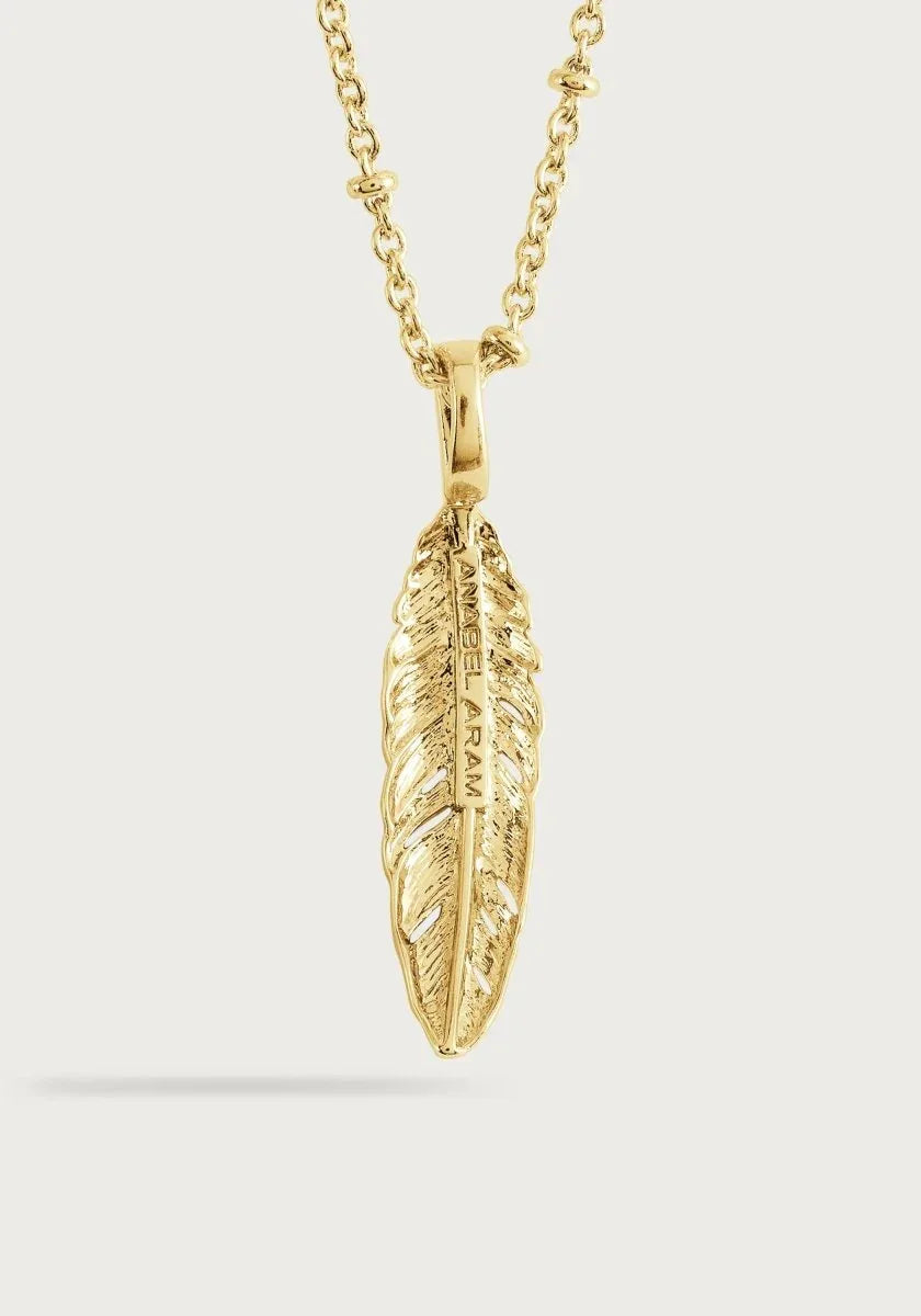 Feather Small Pendant Necklace - Anabel Aram