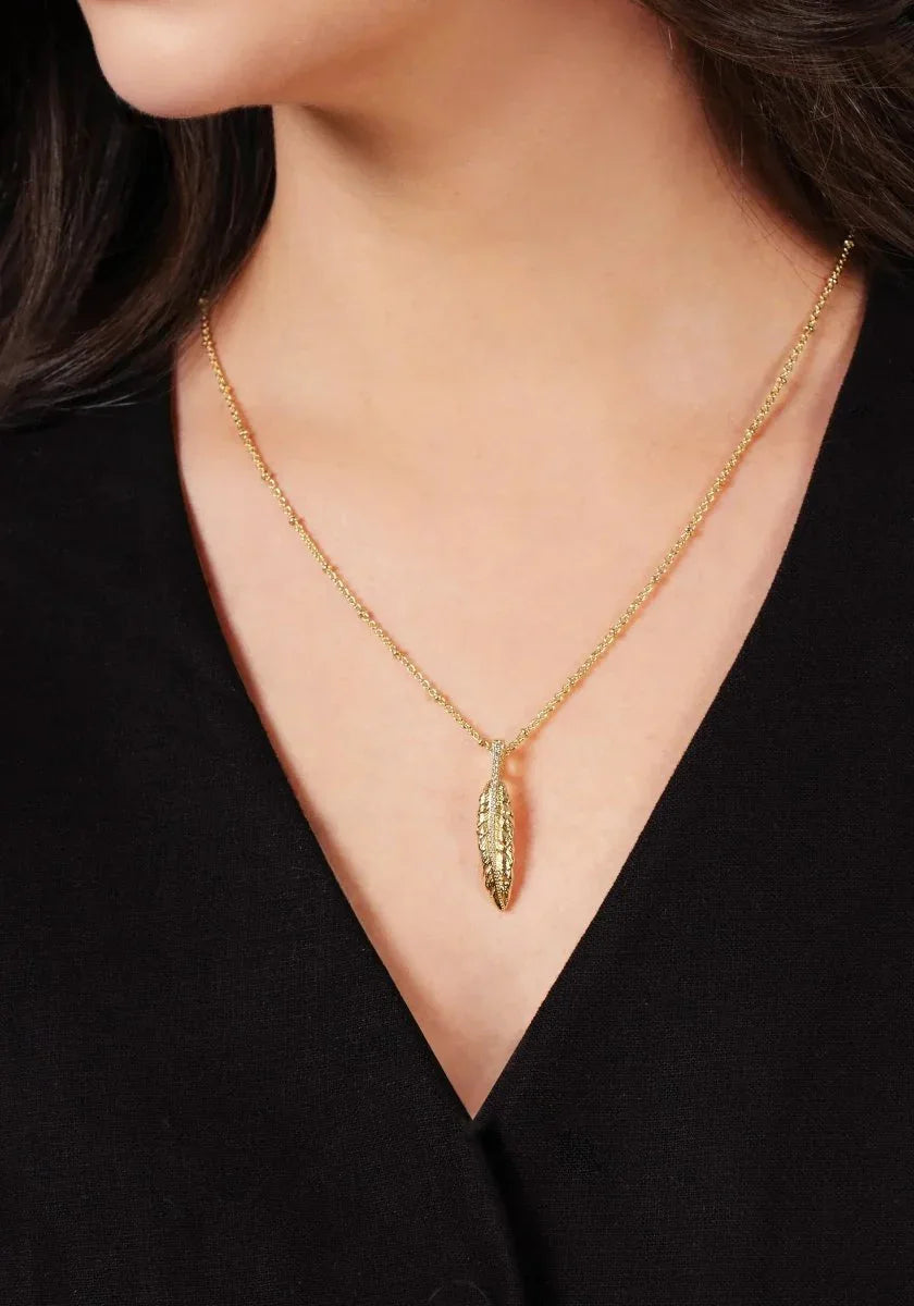 Molten Bead Chain Necklace, Gold - Anabel Aram