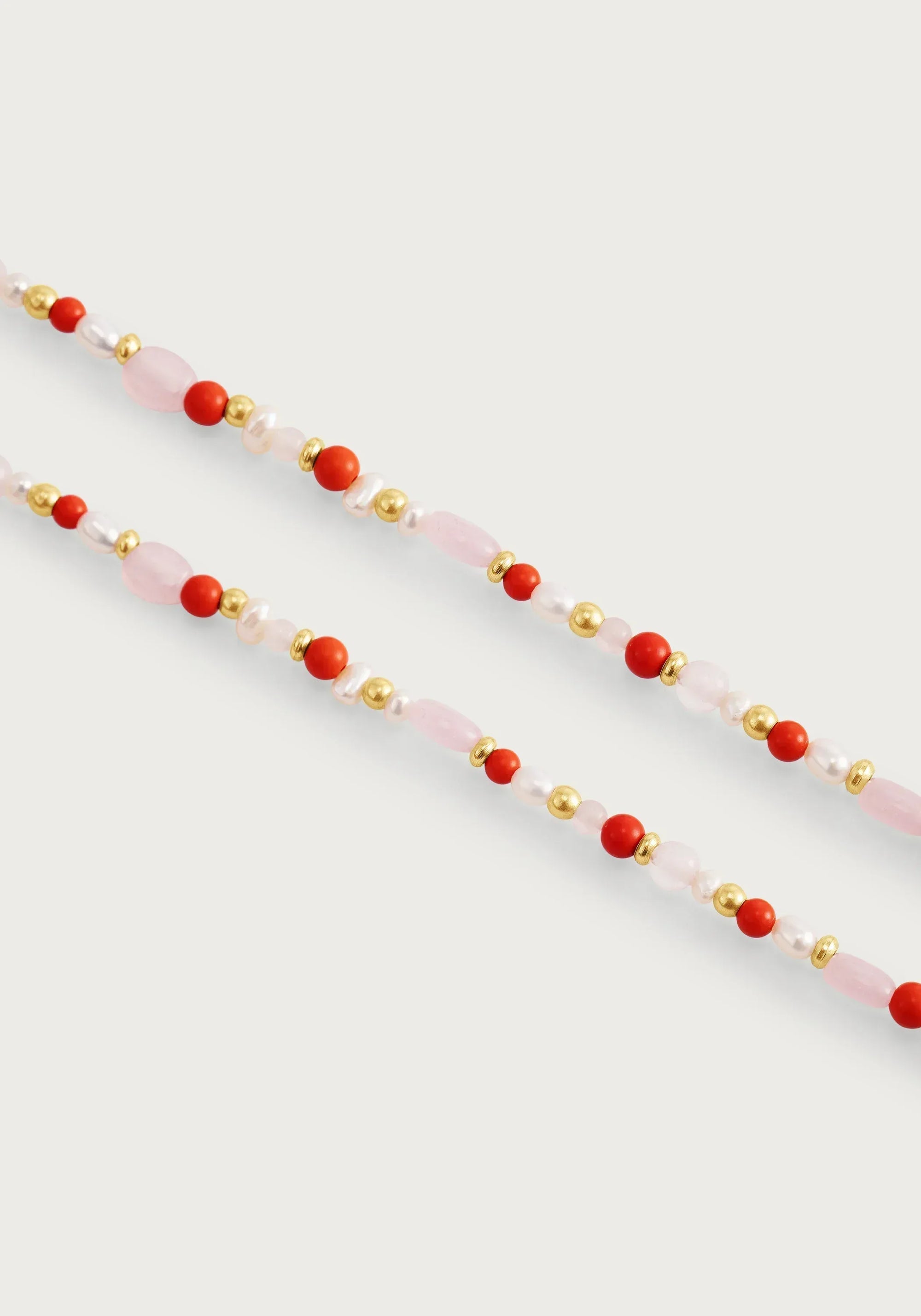 Milos Beaded Necklace, Warm