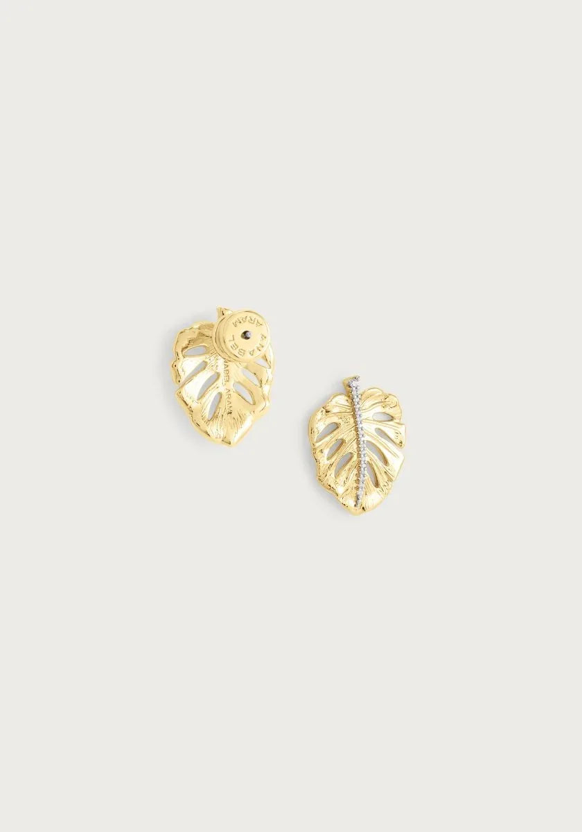 Monstera Palm Earrings, Small - Anabel Aram