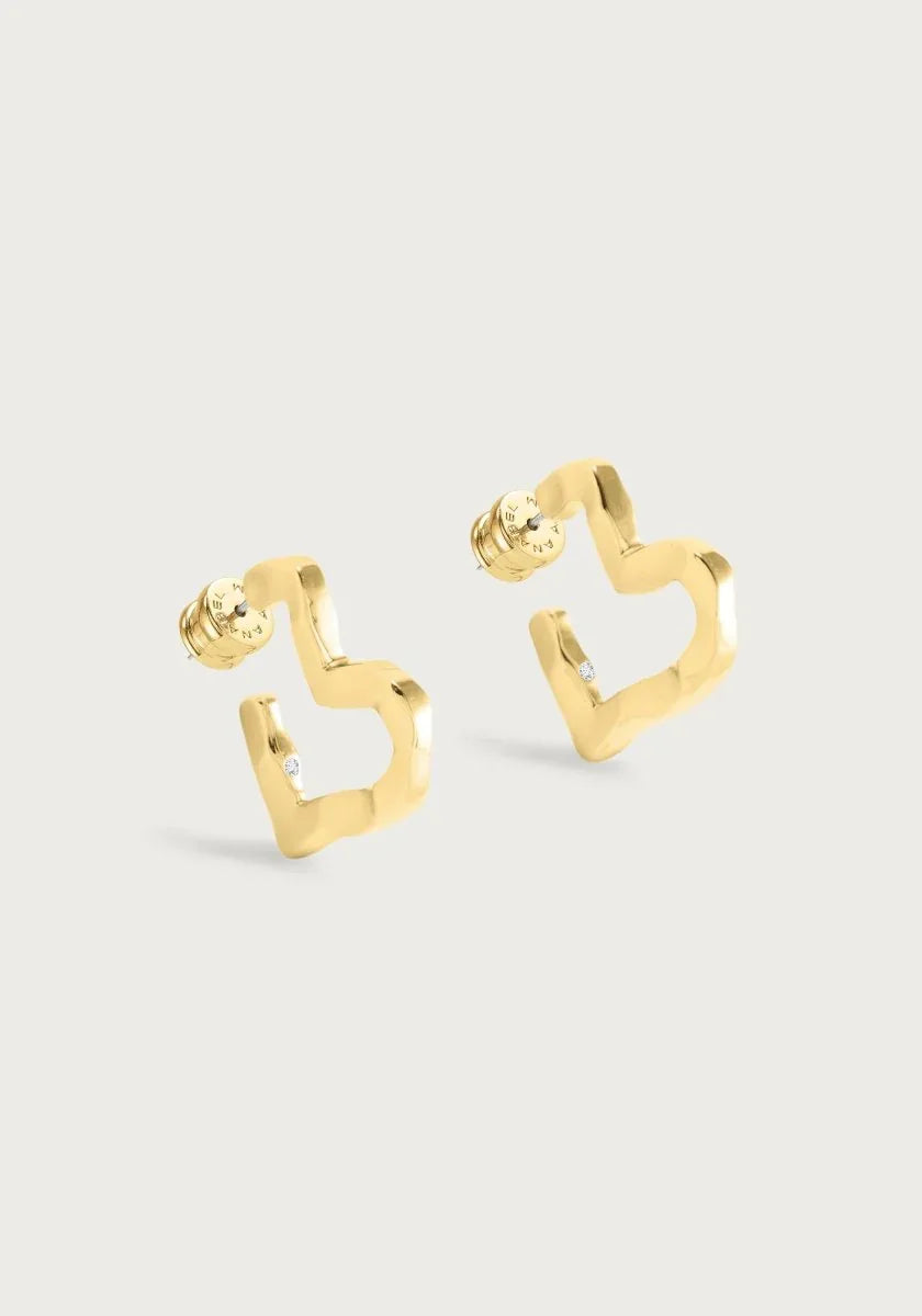 Heart Hoop Earrings, Small - Anabel Aram