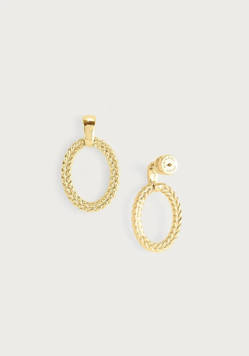 Cheval Ring Earrings, Gold - Anabel Aram