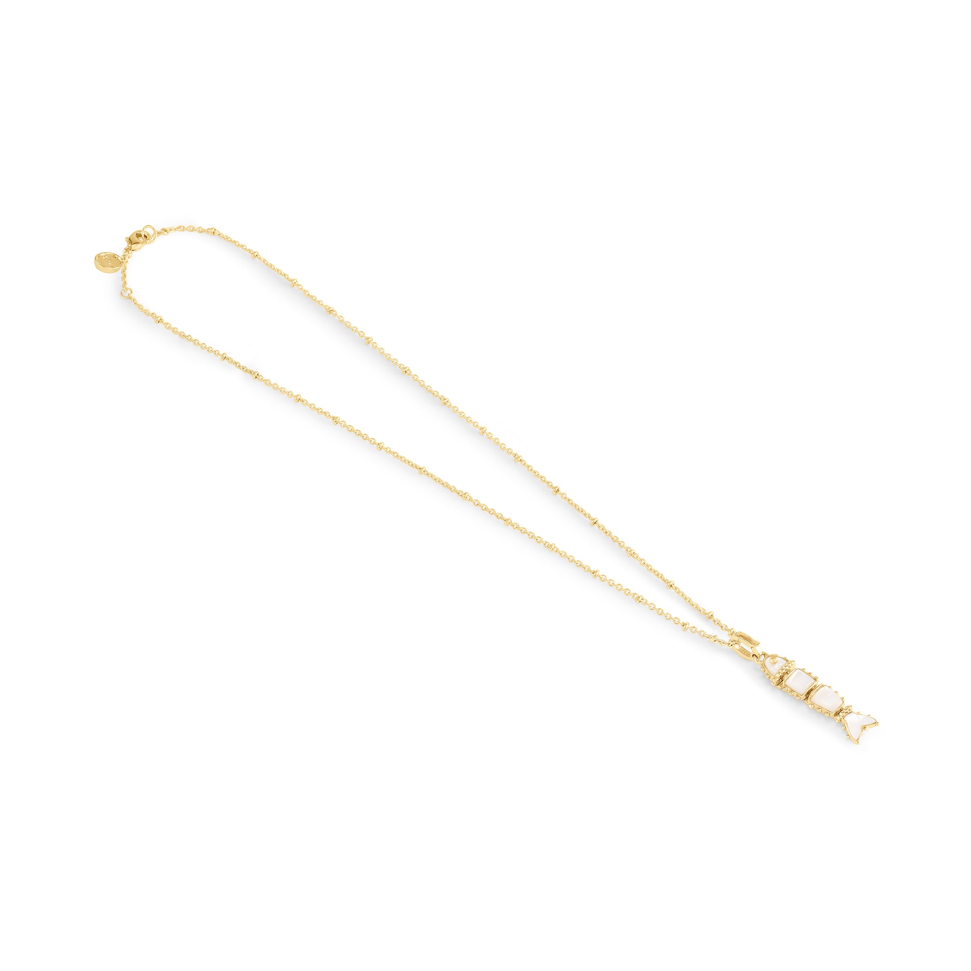 Milos Stone Fish Charm, Pearl