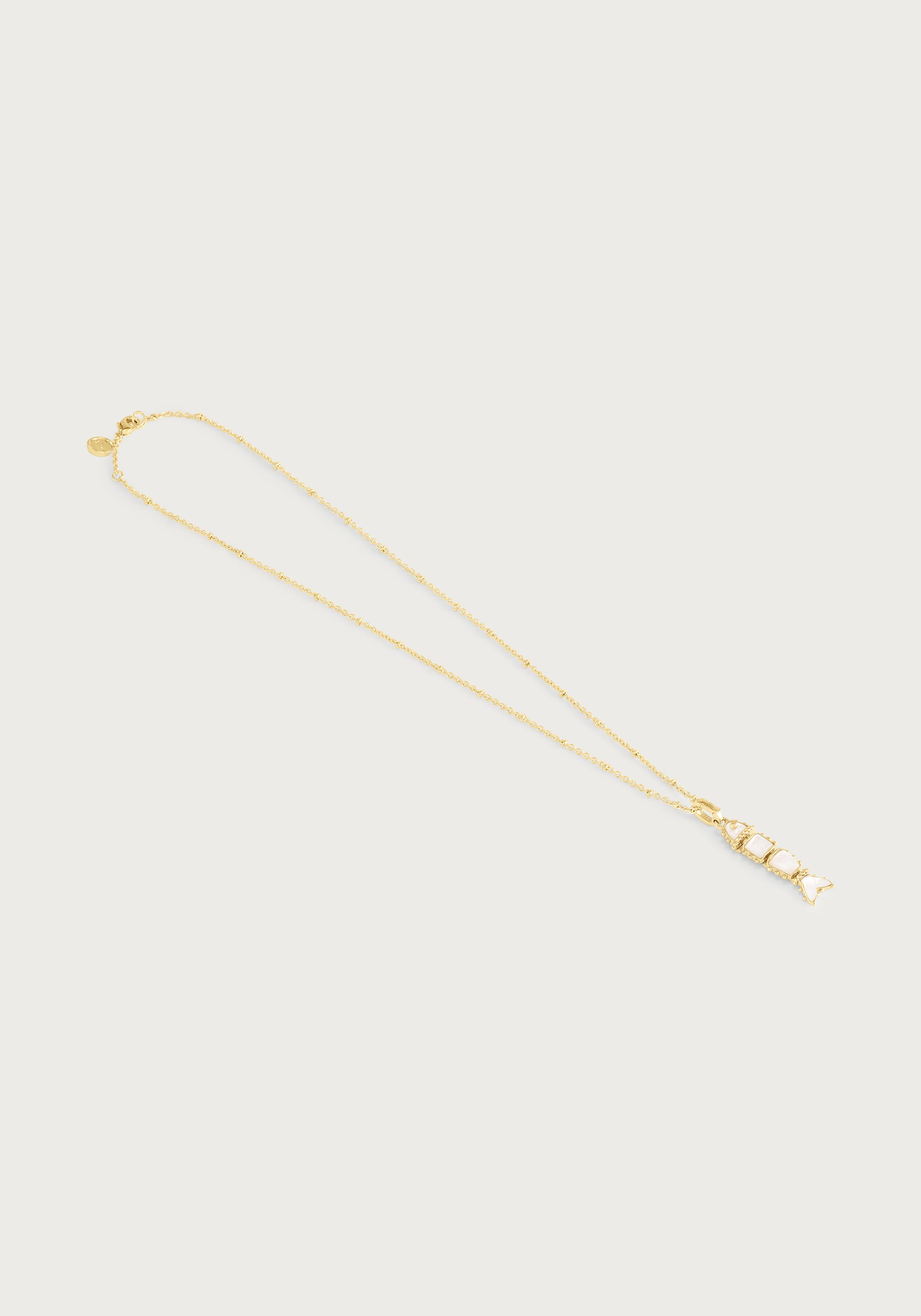 Milos Stone Fish Charm, Pearl
