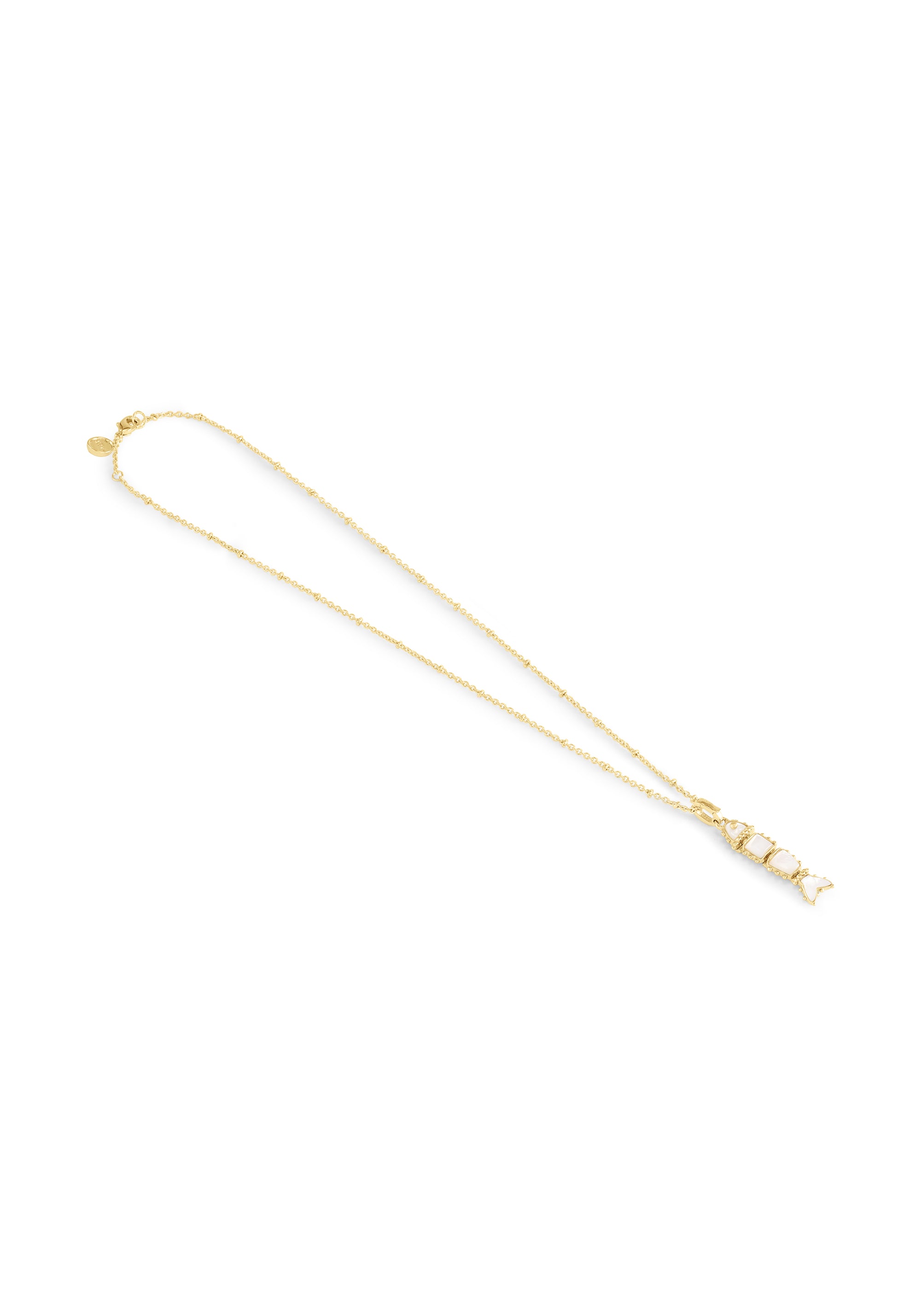 Milos Stone Fish Charm, Pearl