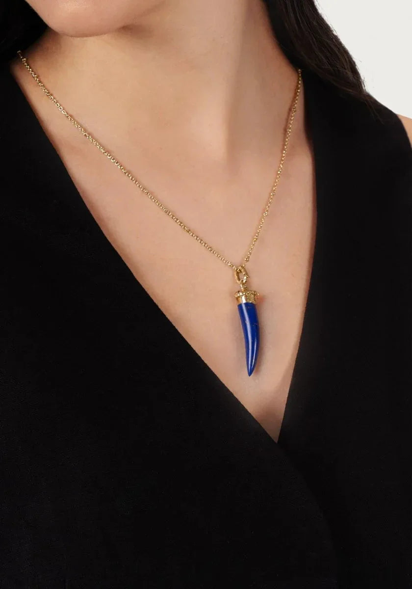 Forza Stone Horn Charm, Lapis - Anabel Aram
