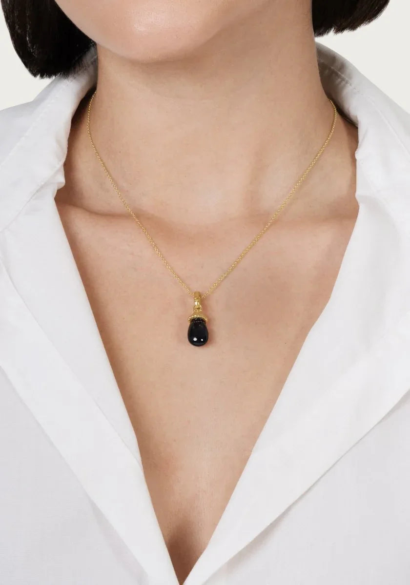 Forza Stone Drop Charm, Black Onyx - Anabel Aram