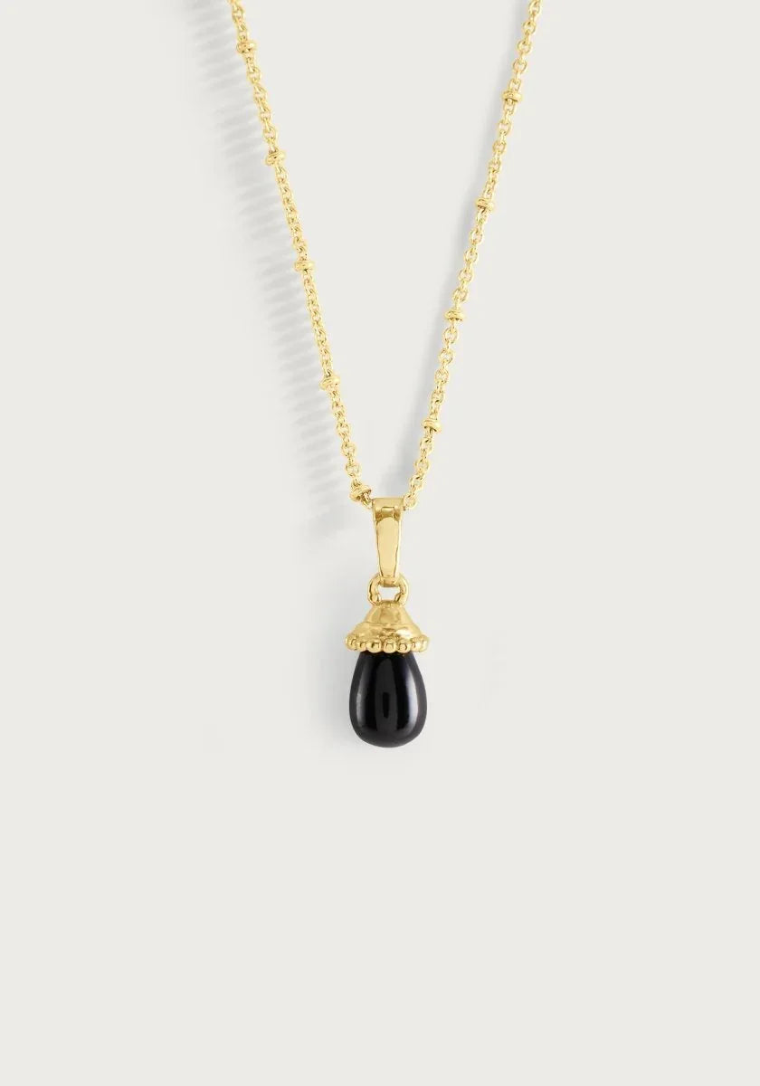 Forza Stone Drop Charm, Black Onyx - Anabel Aram