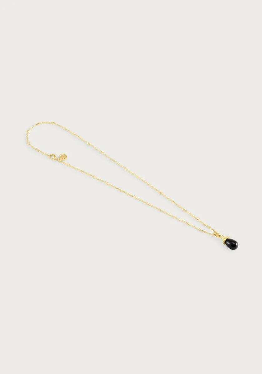 Forza Stone Drop Charm, Black Onyx - Anabel Aram