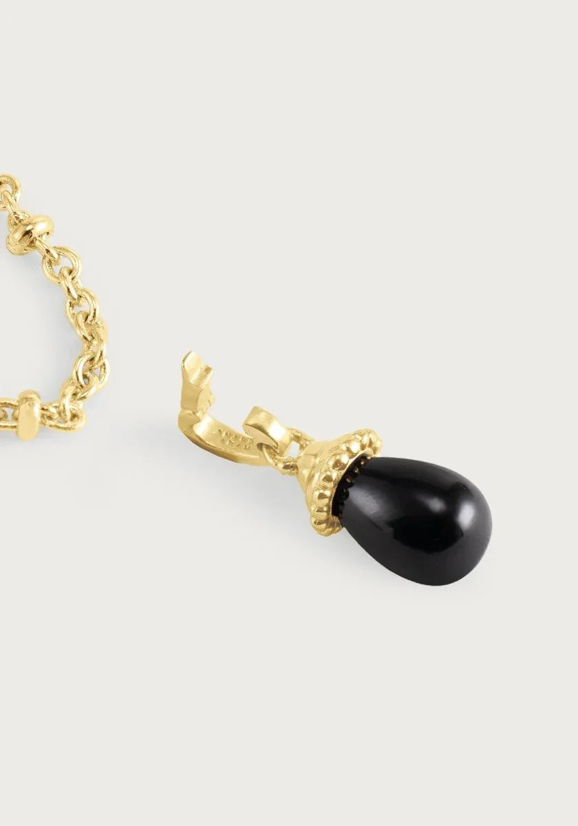 Forza Stone Drop Charm, Black Onyx - Anabel Aram