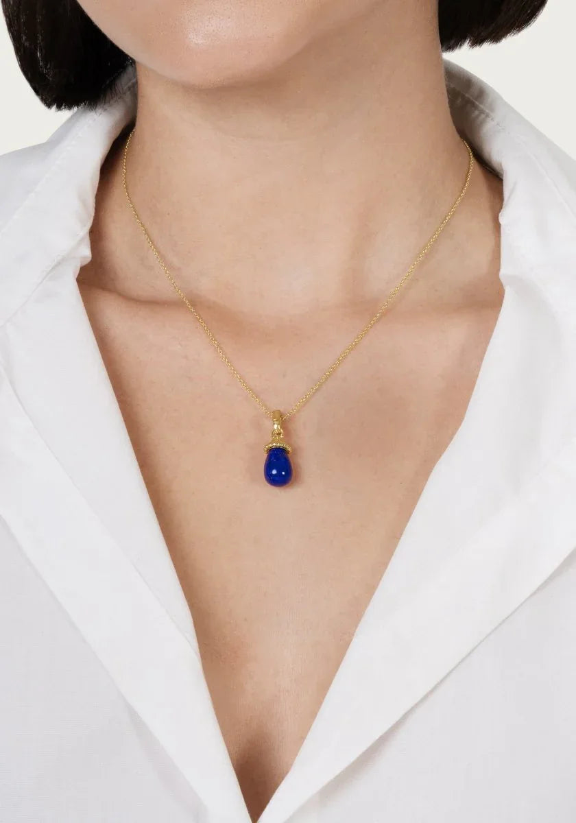 Forza Stone Drop Charm, Lapis - Anabel Aram