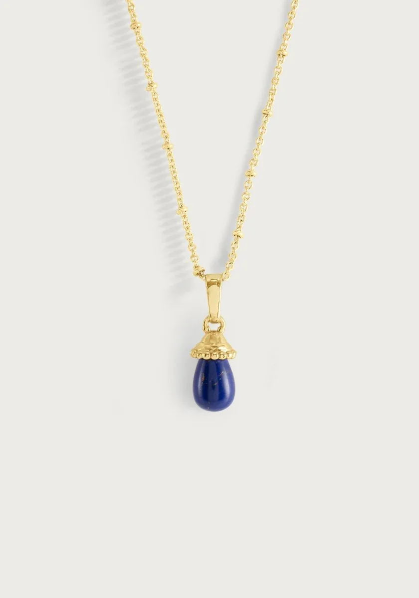 Forza Stone Drop Charm, Lapis - Anabel Aram