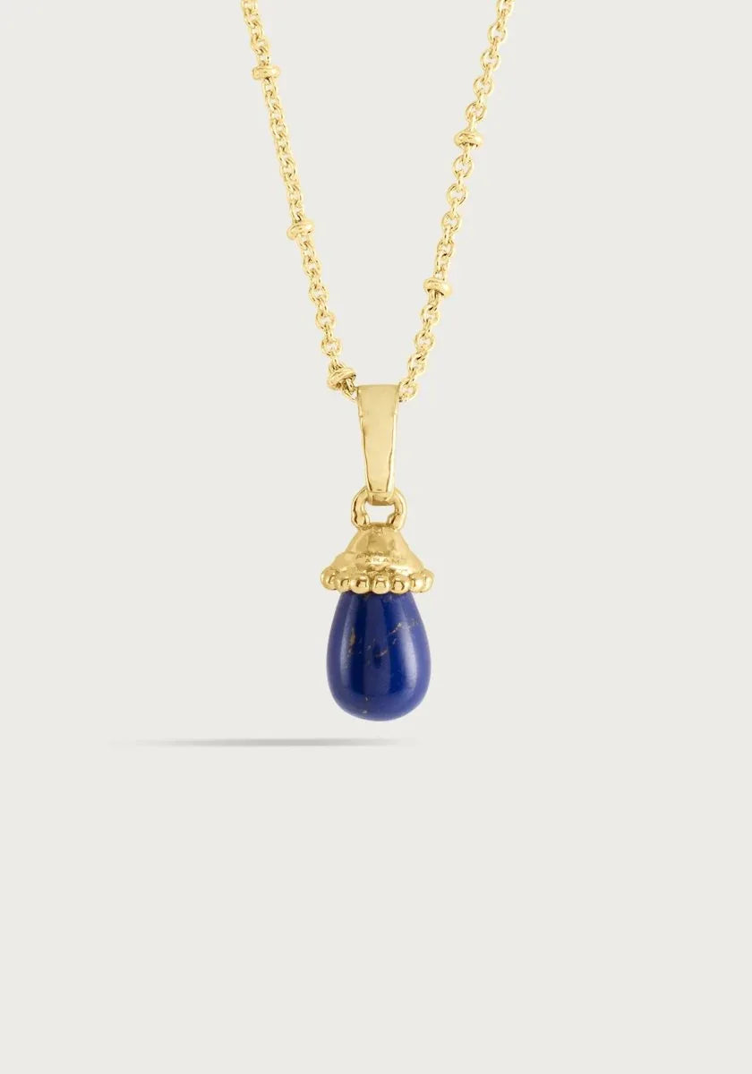 Forza Stone Drop Charm, Lapis - Anabel Aram