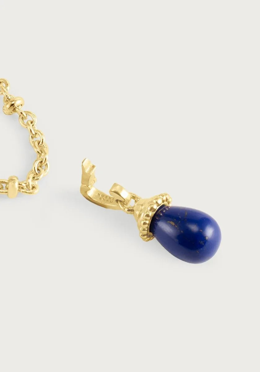 Forza Stone Drop Charm, Lapis - Anabel Aram