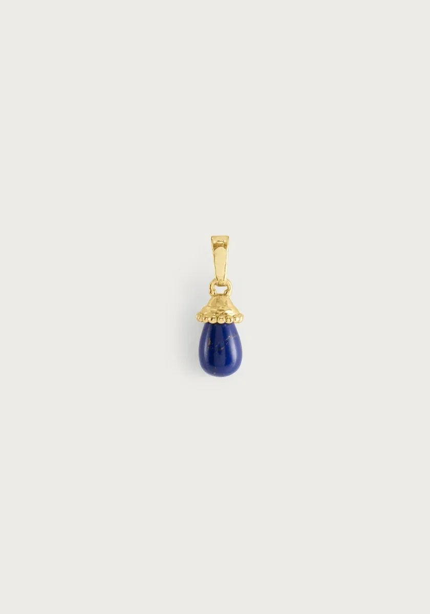 Forza Stone Drop Charm, Lapis - Anabel Aram