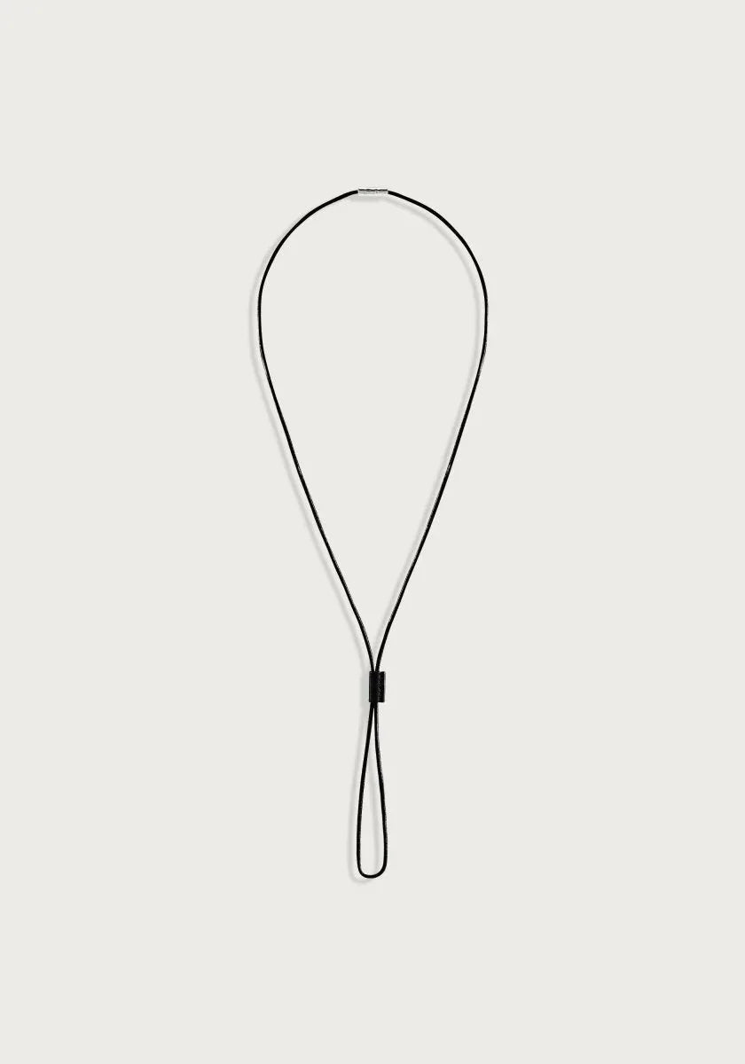 Cheval Leather Necklace, Silver - Anabel Aram
