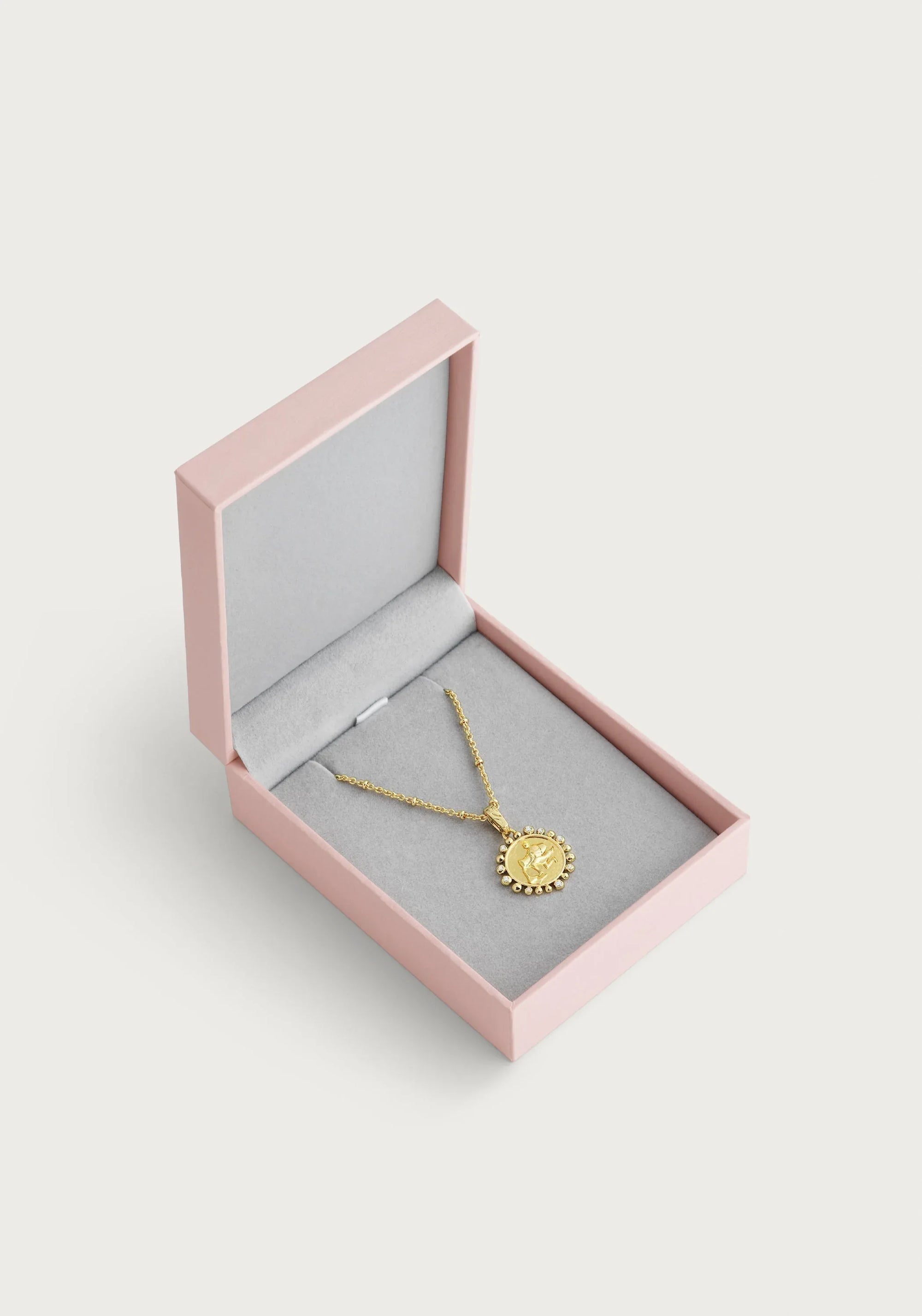Zodiac Pendant Necklace, Aquarius